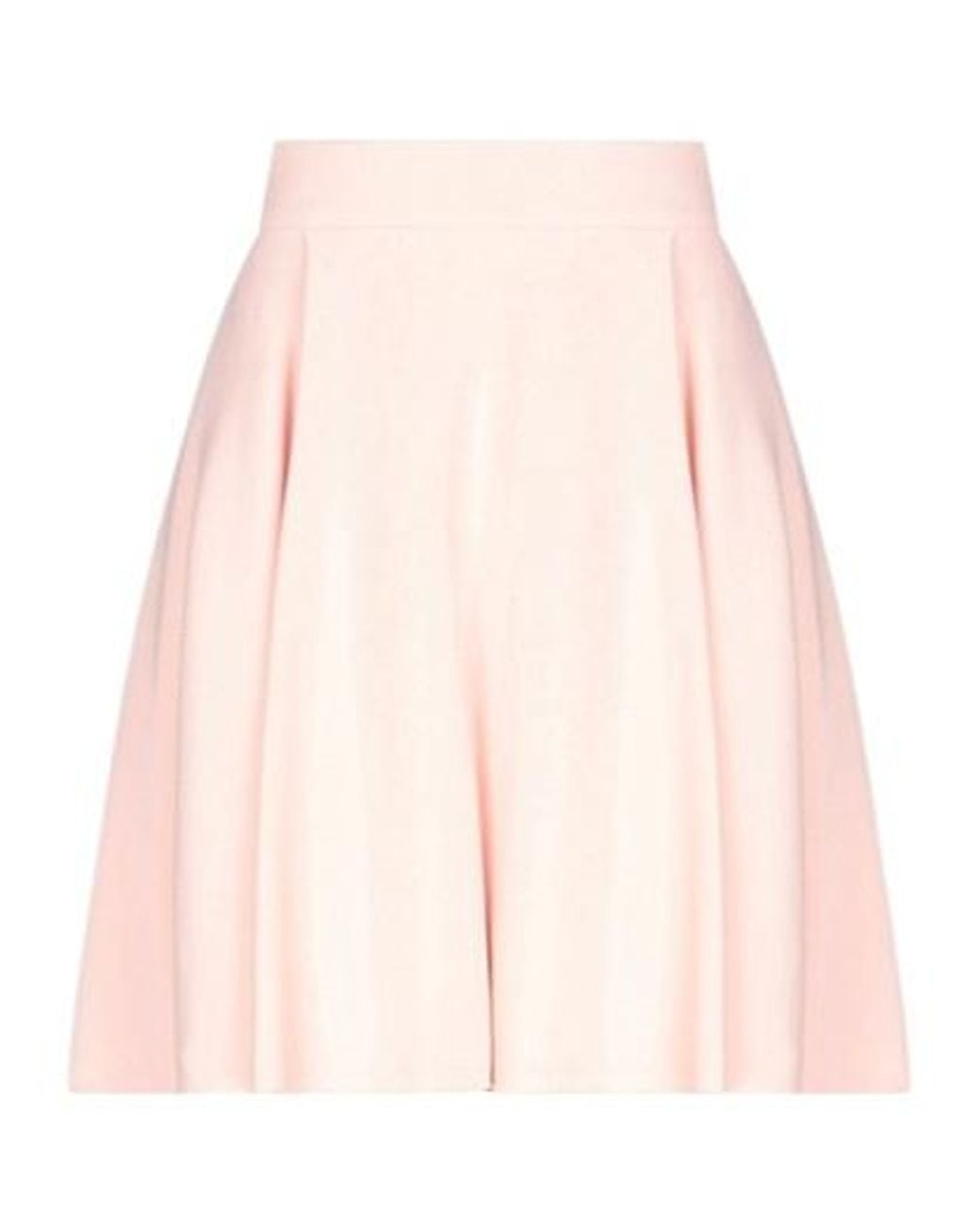 Dolce & Gabbana Pink Solid-Color Stretch A-Line Skirt