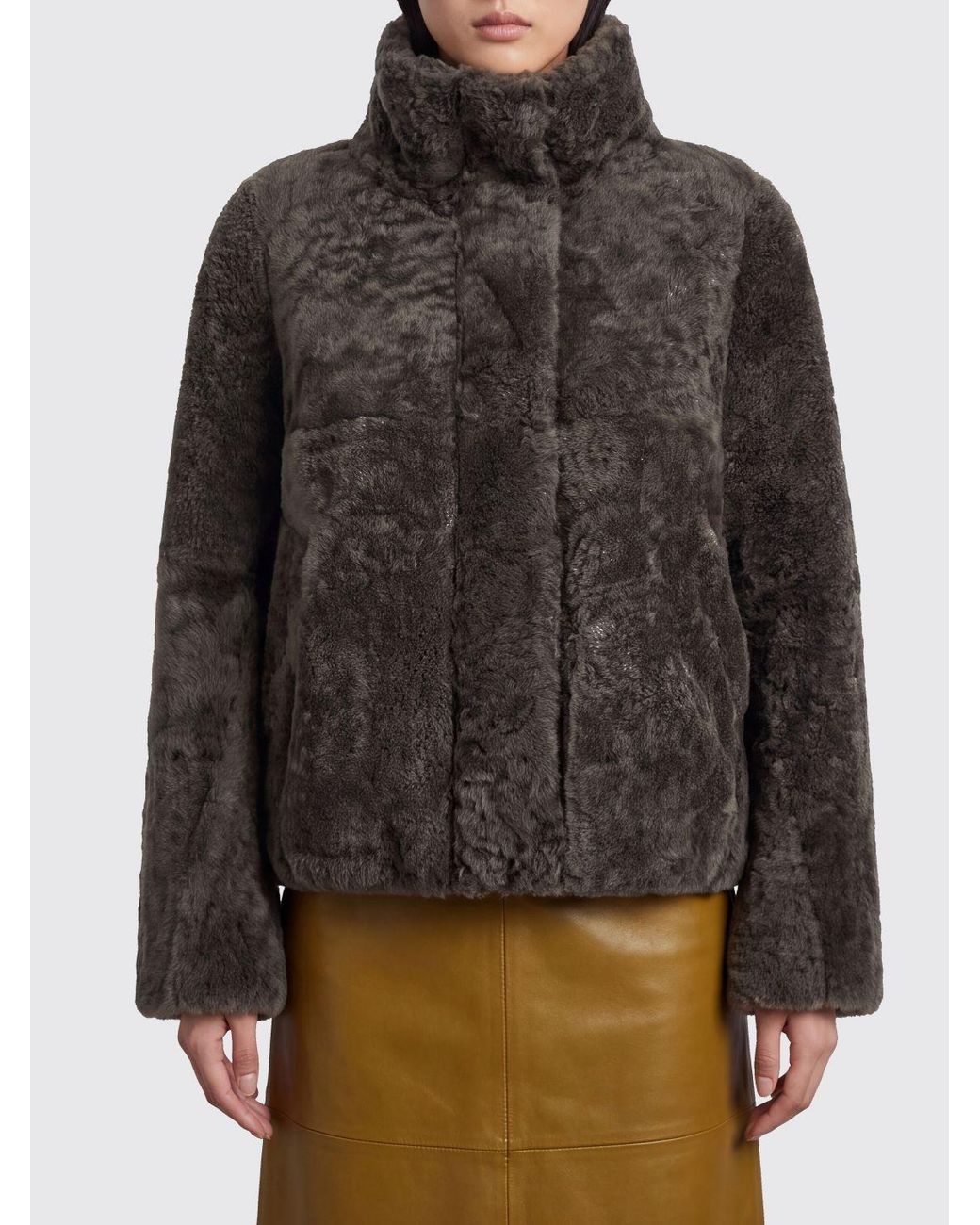 Brunello Cucinelli Black Cropped Fur Jacket