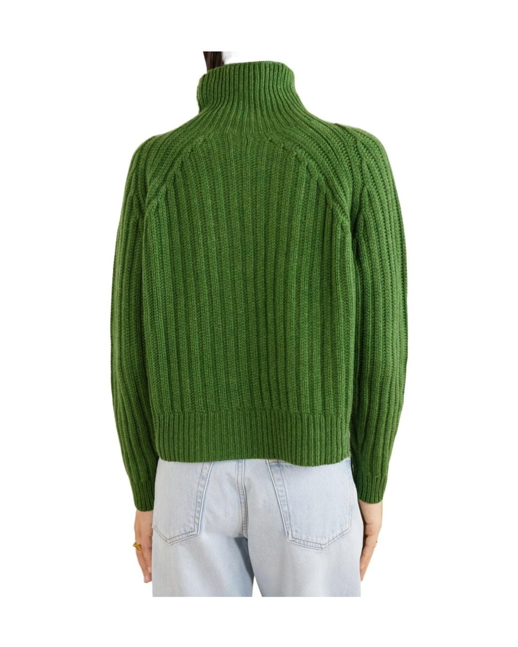 Allude Green Turtleneck Sweater