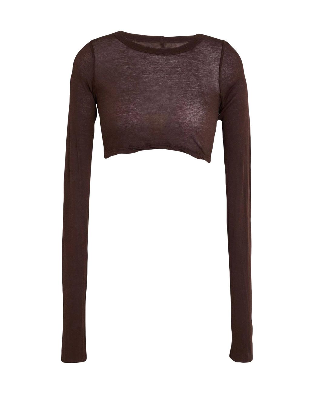 Rick Owens Brown Solid Color Tops