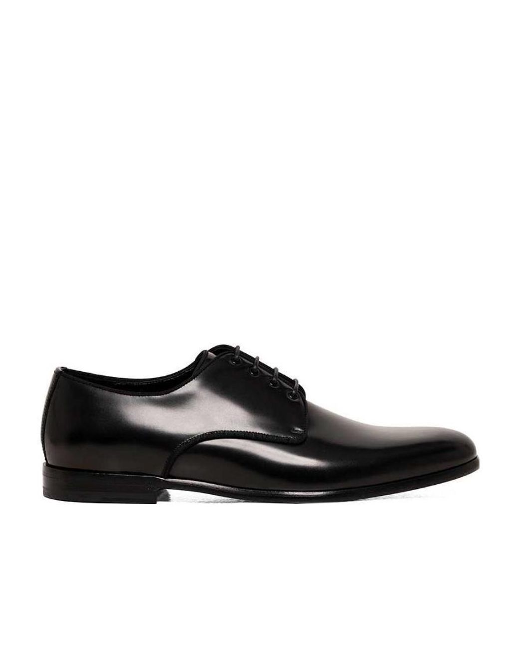 Dolce & Gabbana Black Raffaello Lace-Up Derby Shoes for men