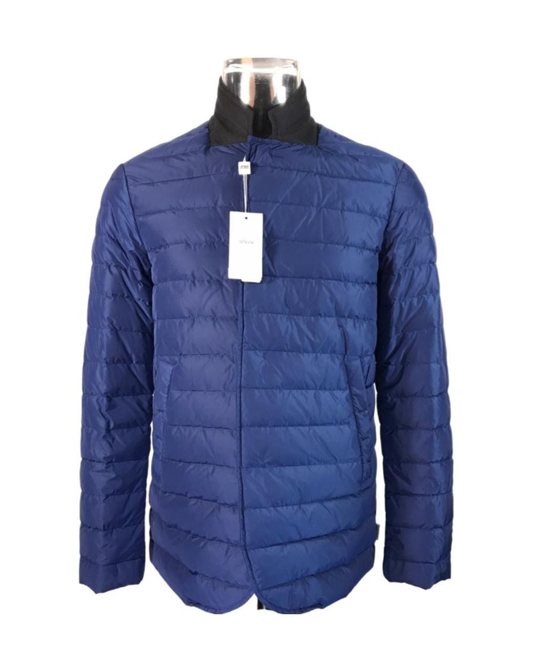 Armani Collezioni Blue Logo Down Jacket for men