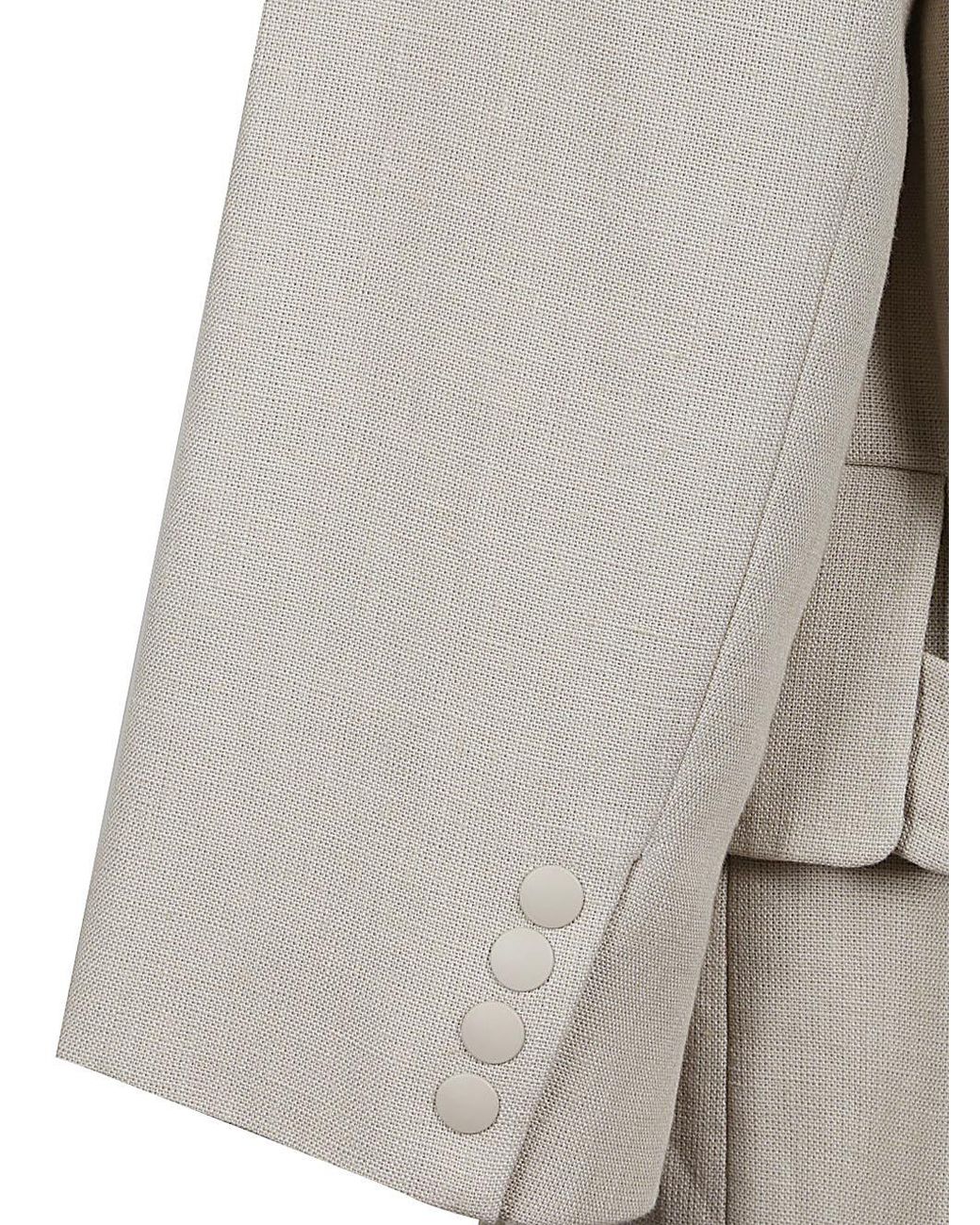 Max Mara White Double-Breasted Long-Sleeved Coat
