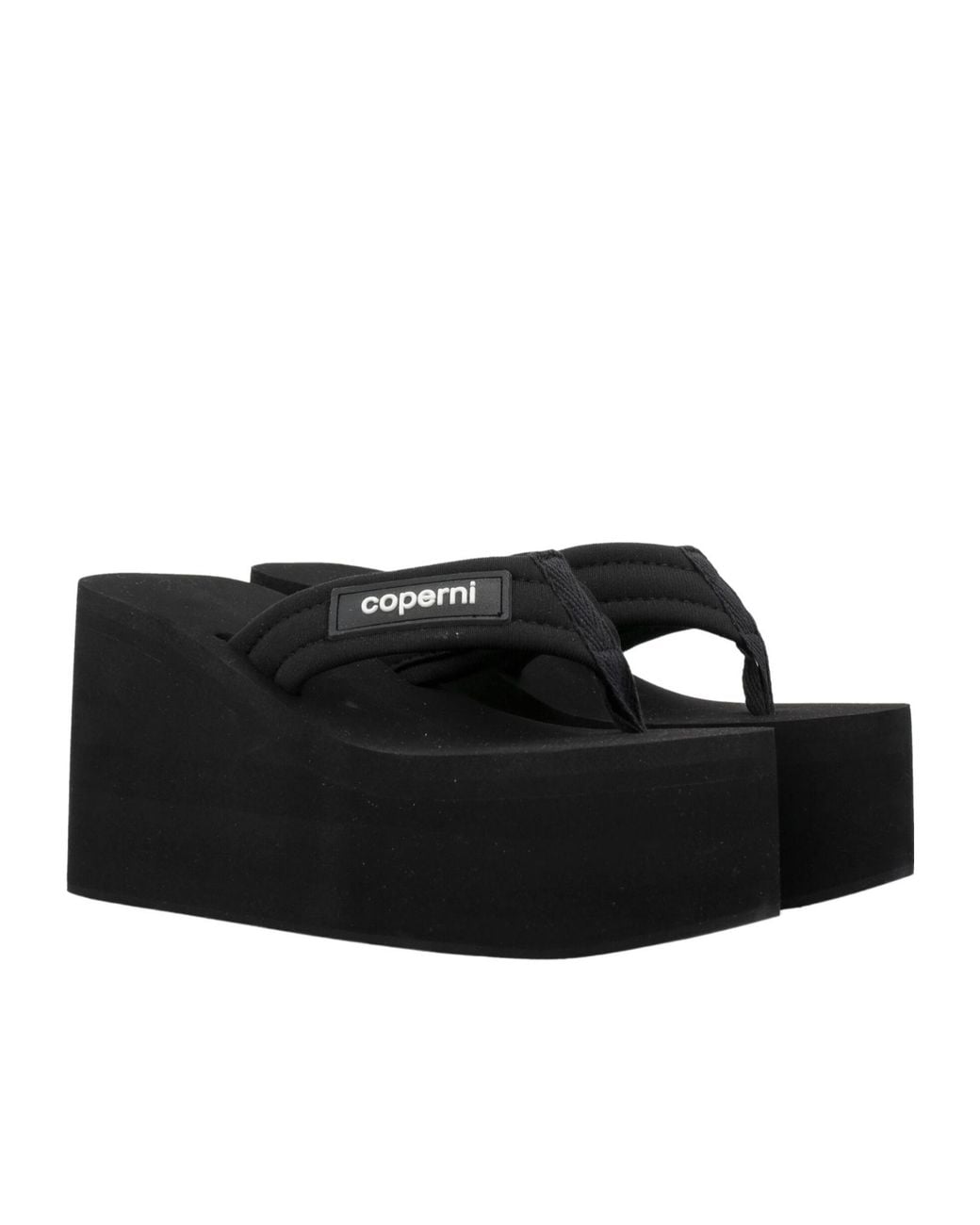 Coperni Black Logo Patch Sandals