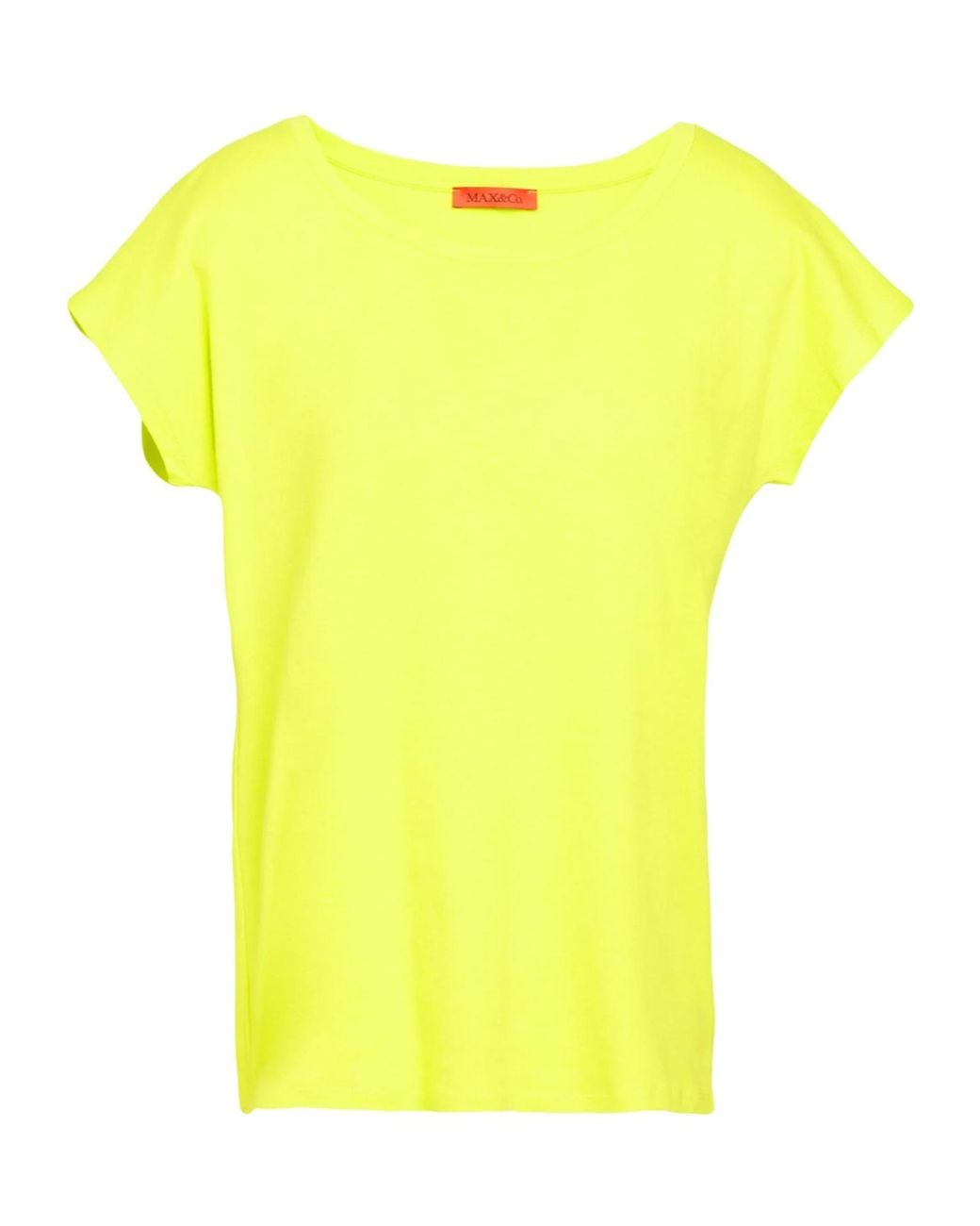 MAX&Co. Yellow Short Sleeve Crew Neck T-Shirt