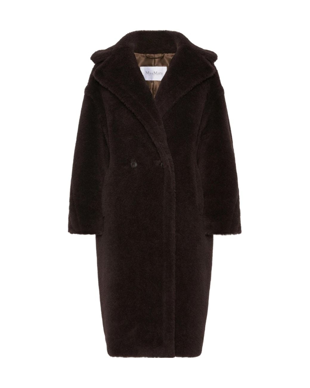 Max Mara Black Alpaca-Wool-Silk Teddy Bear Icon Coat