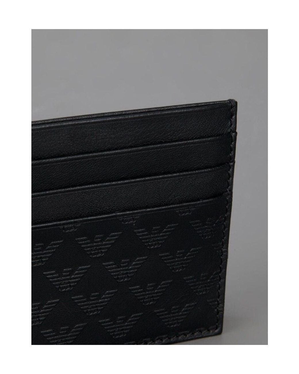 Emporio Armani Black Logo Card Holder for men