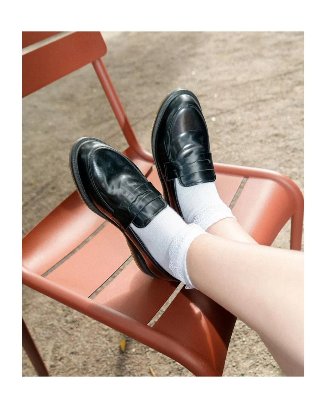 Dr. Martens Black Temara Penny Flat Shoes for men