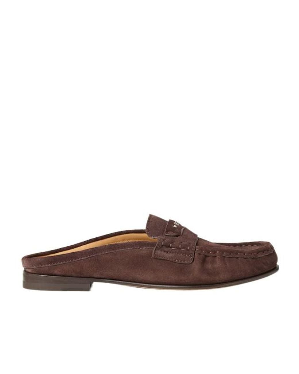 Fendi Brown Scrunch Slip-On Loafers