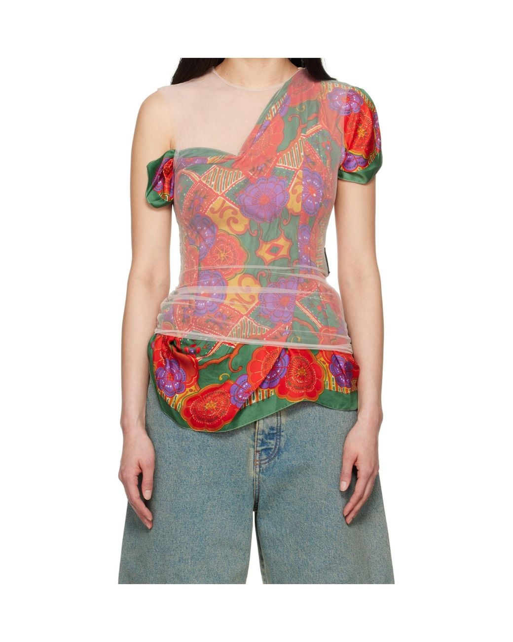 MARINE SERRE White Layered Top