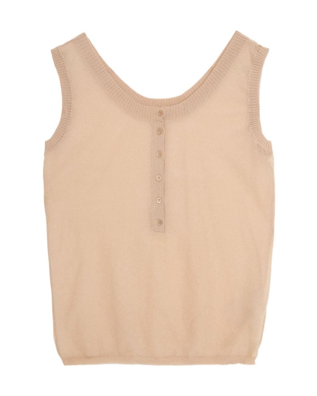 Paloma Wool Natural Velata Sheer Buttoned Top