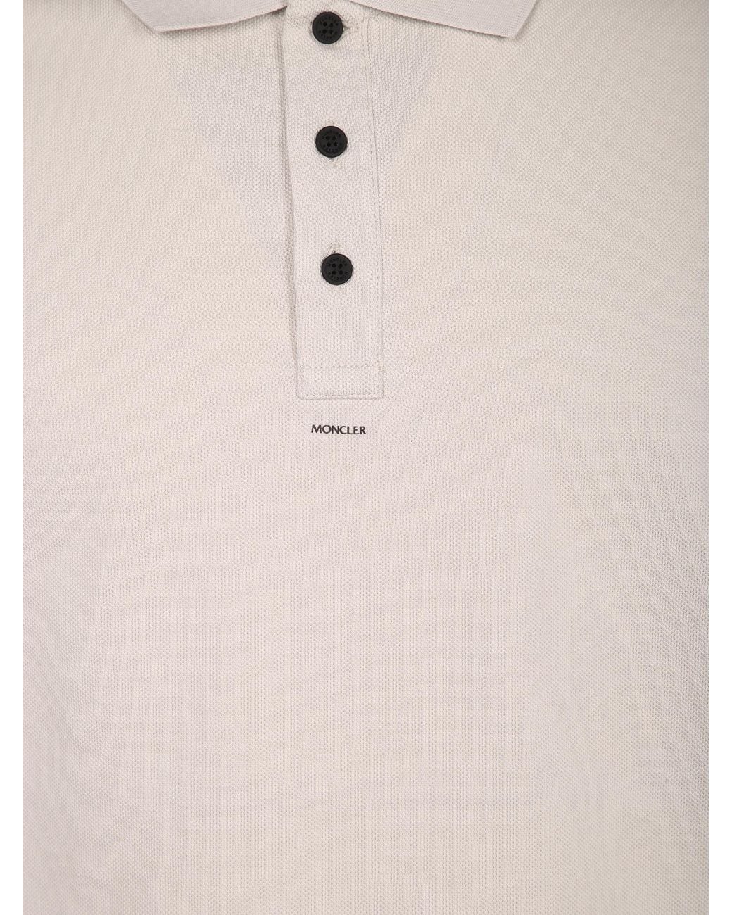 Moncler Natural Logo Piqué Polo Shirt for men