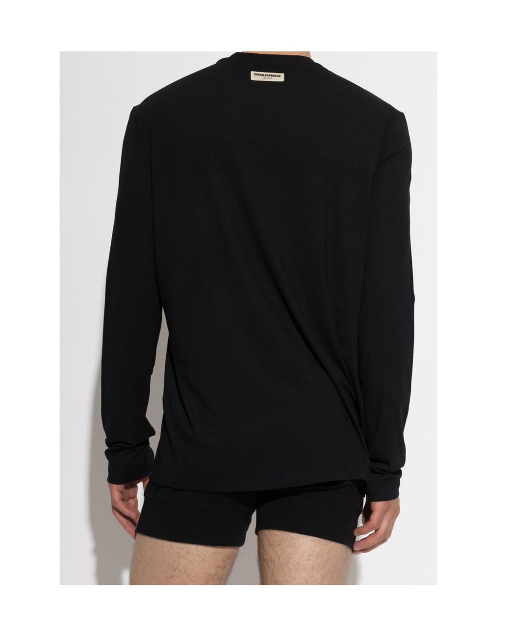 DSquared² Black Long-Sleeve T-Shirt for men