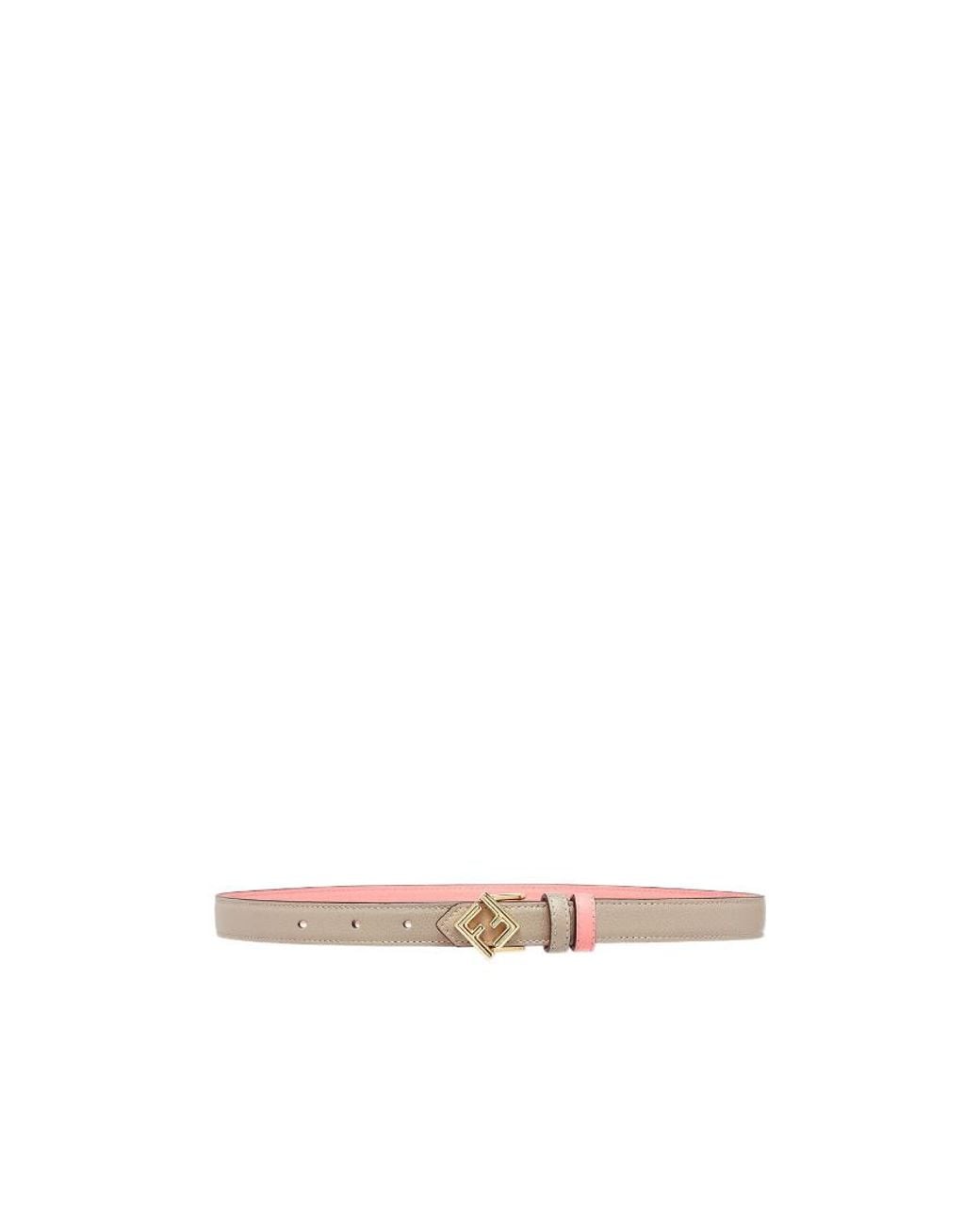 Fendi White And Leather Reversible Belt