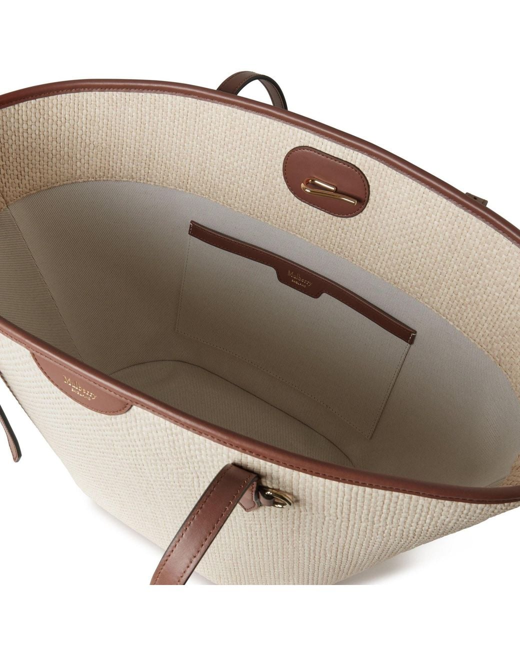 Mulberry Natural Straw Tote Bag