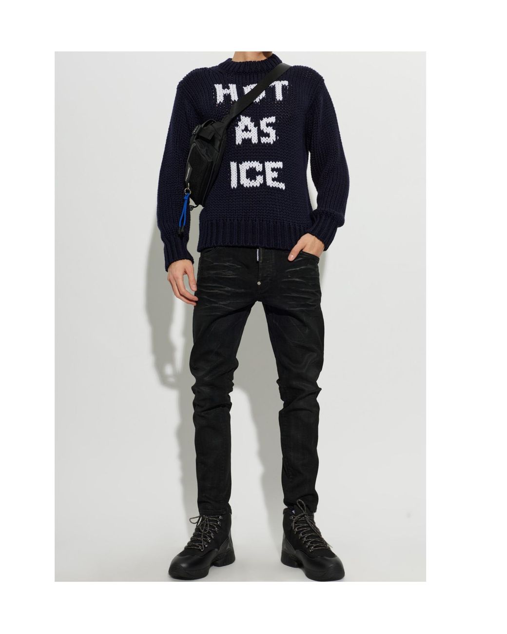 DSquared² Black Belt-Loops Jeans for men