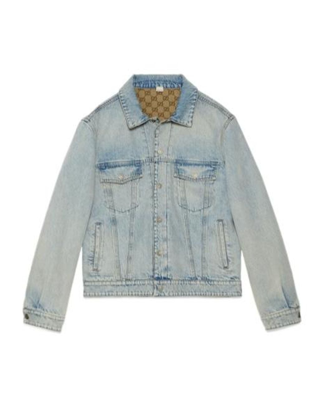 Gucci Blue Reversible Denim Jacket for men