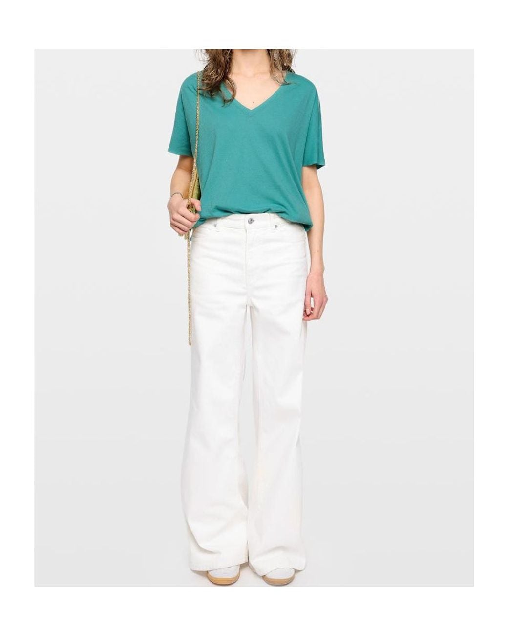 Zadig & Voltaire Blue V-Neck T-Shirt