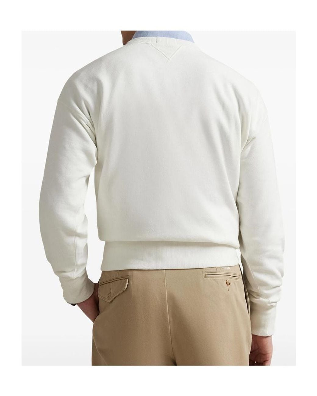 Polo Ralph Lauren White Versatile Comfortable Sweatshirt for men
