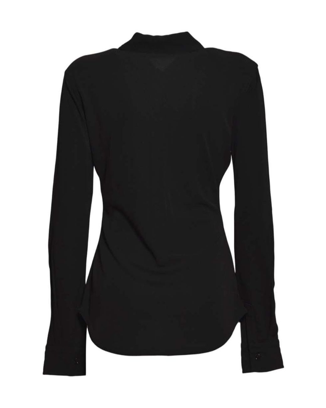 Lemaire Black Flower Detailed Long-Sleeved Shirt