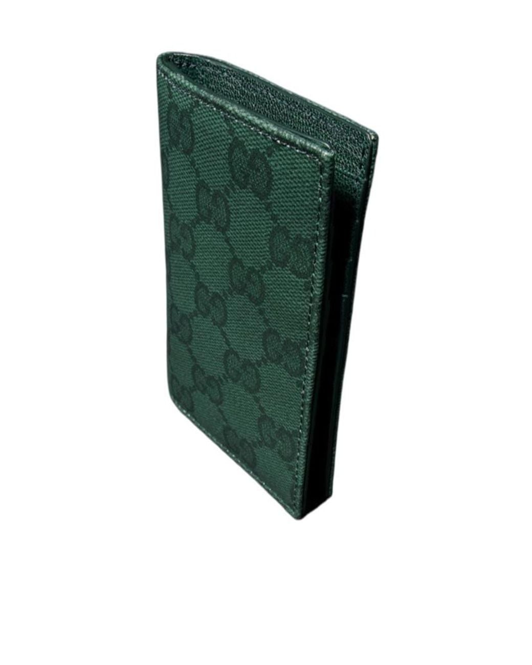 Gucci Green Essence Classic Card Case for men