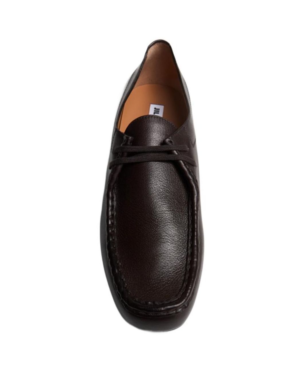 Jil Sander Brown Hand-Stitched Lace-Up Shoes for men