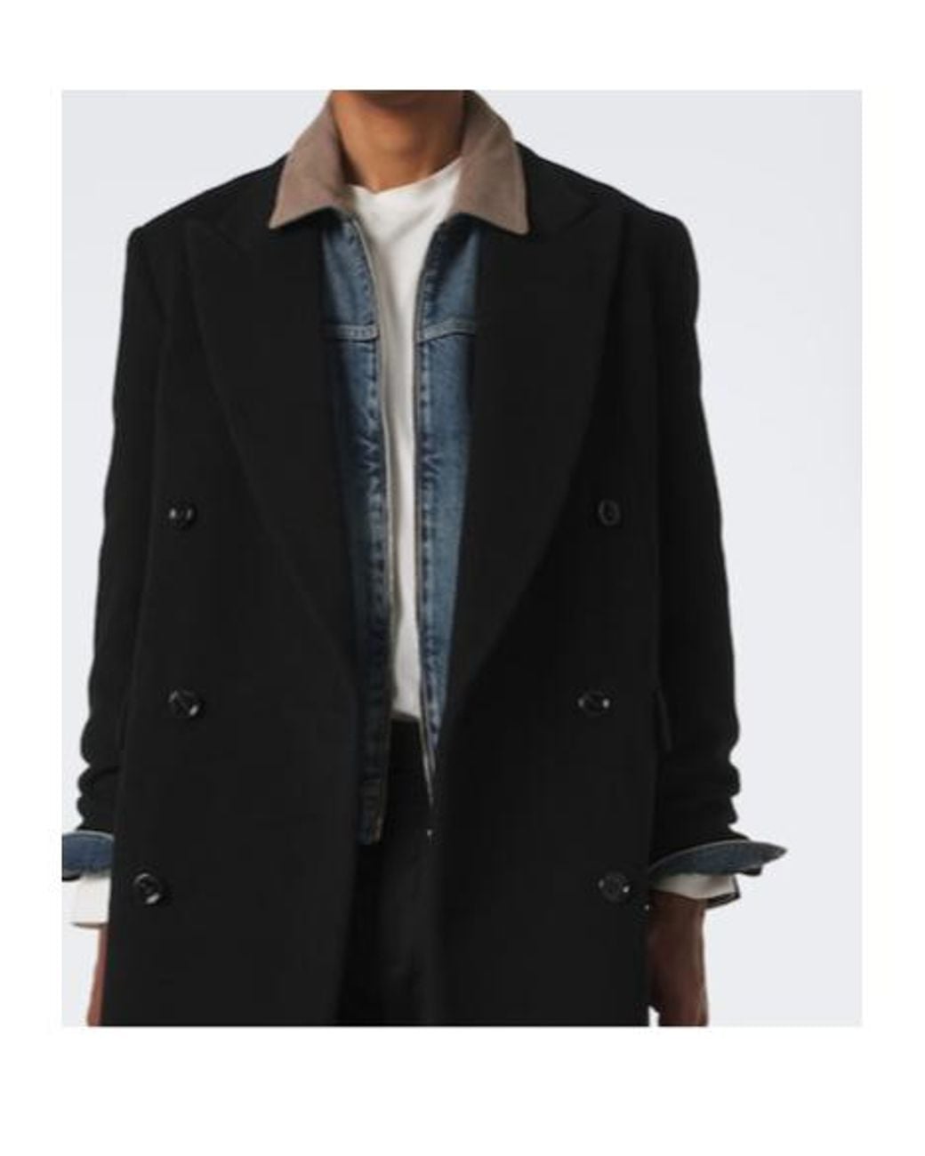 FRAME Blue Corduroy And Denim Zip-Up Jacket for men