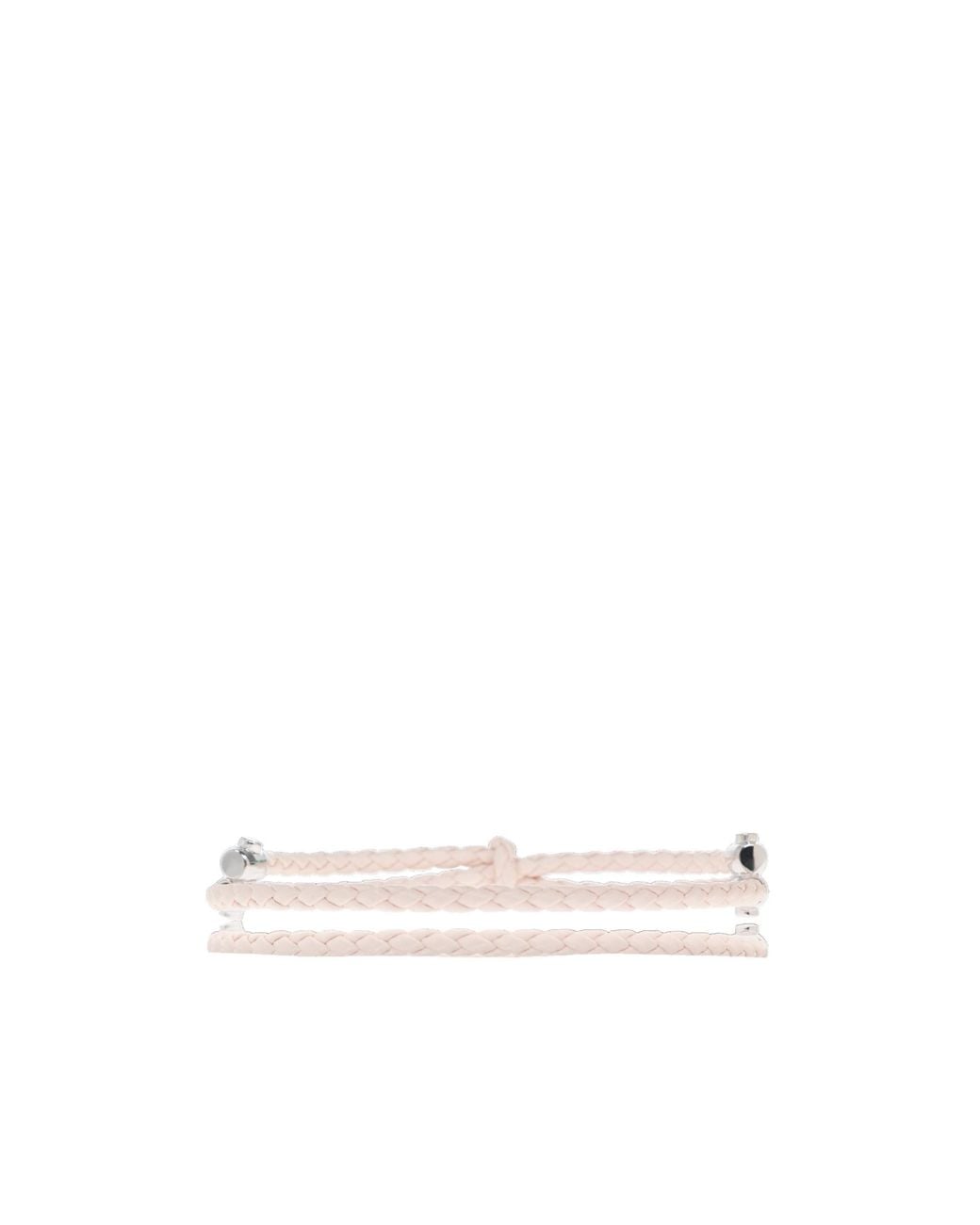 Bottega Veneta White Braided Design Bracelet for men
