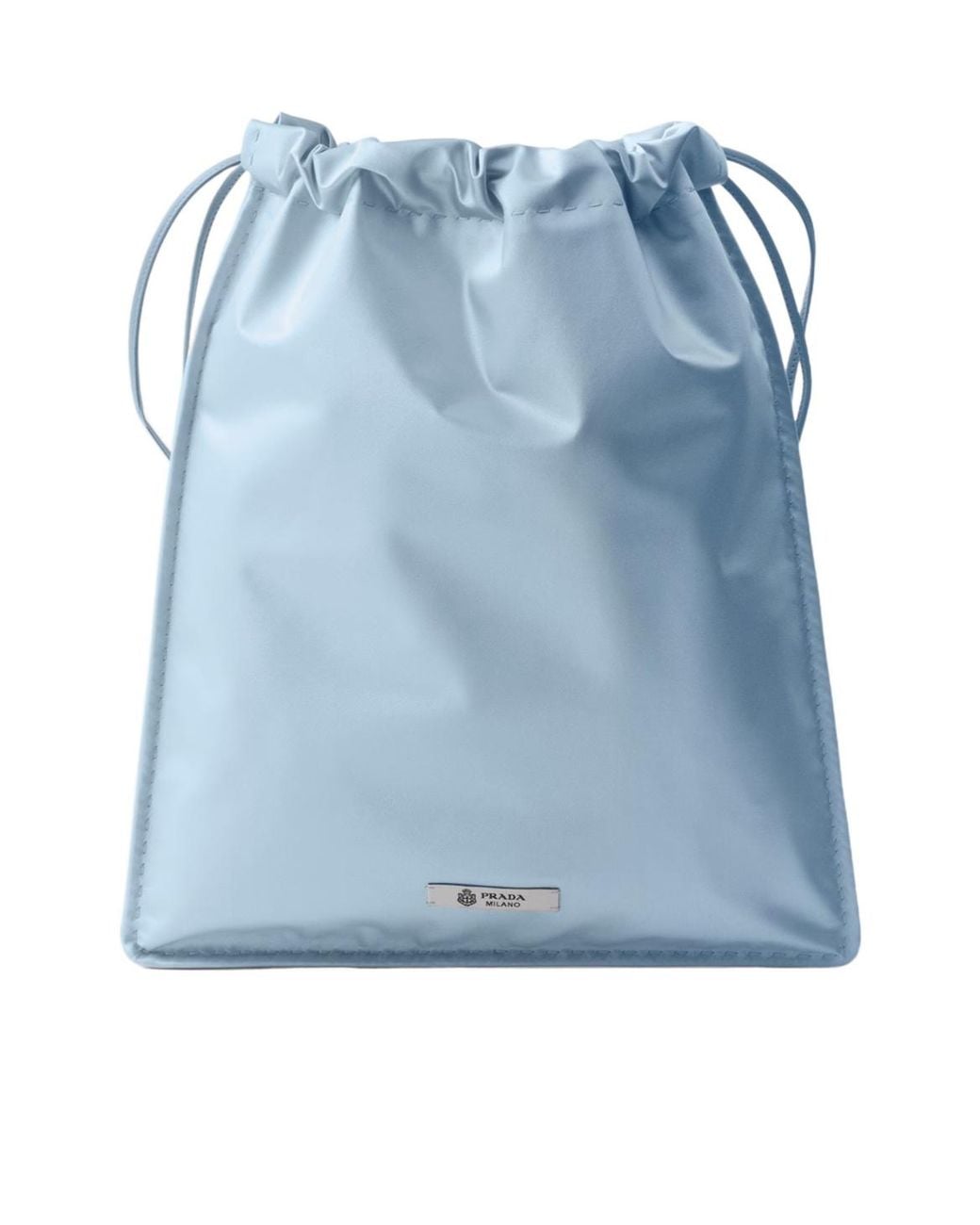 Prada Blue Drawstring Clutch
