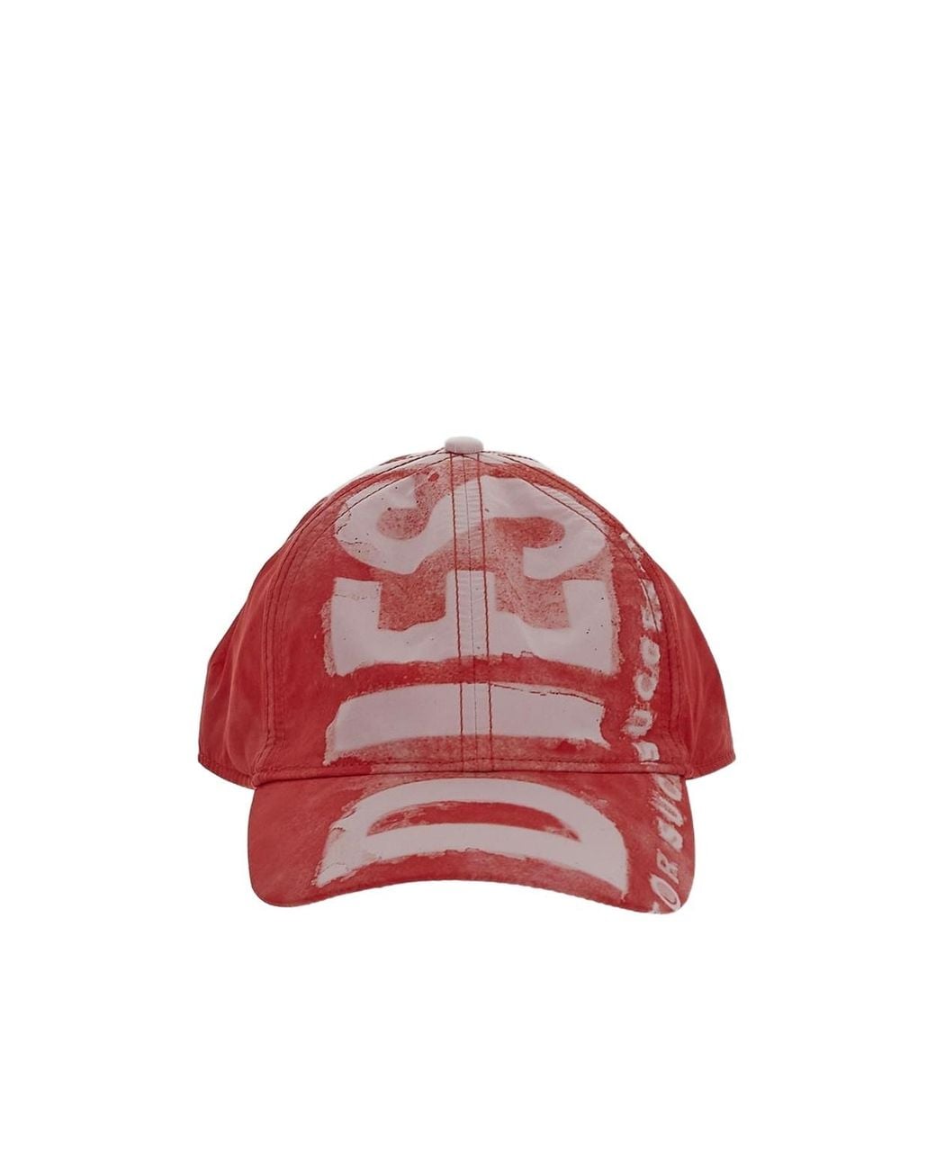 DIESEL Red C-Ewan-Ny Logo-Print Cap for men