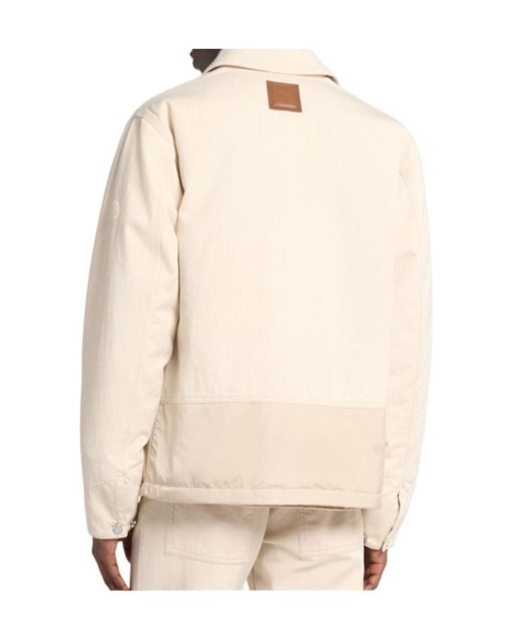 Moncler Natural Cotton Denim Down Jacket for men