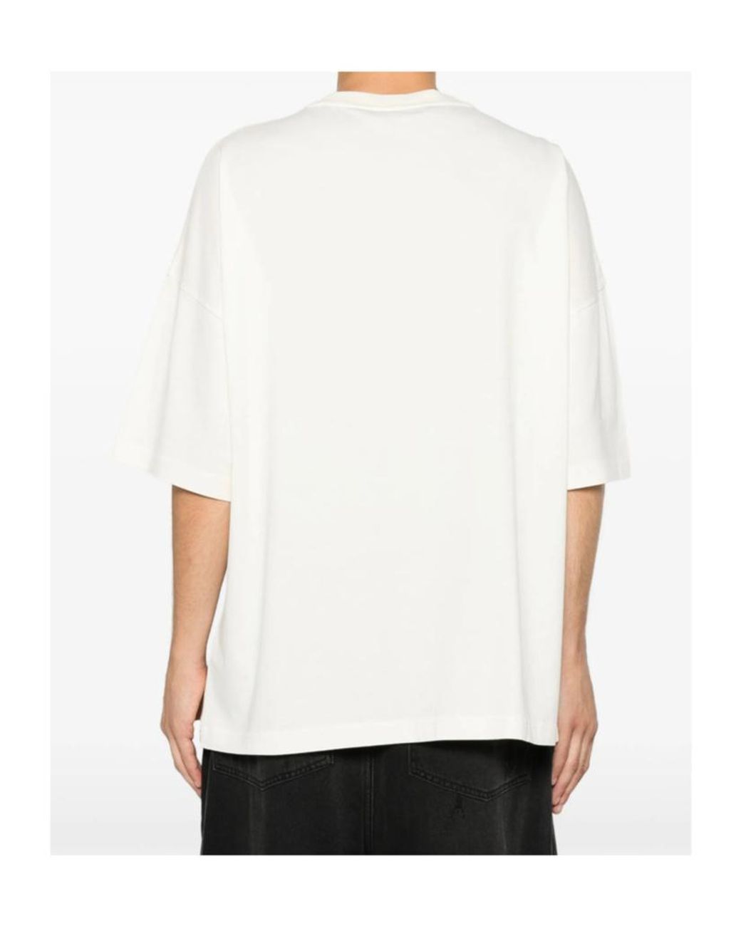 Palm Angels White Logo Loose Tee for men