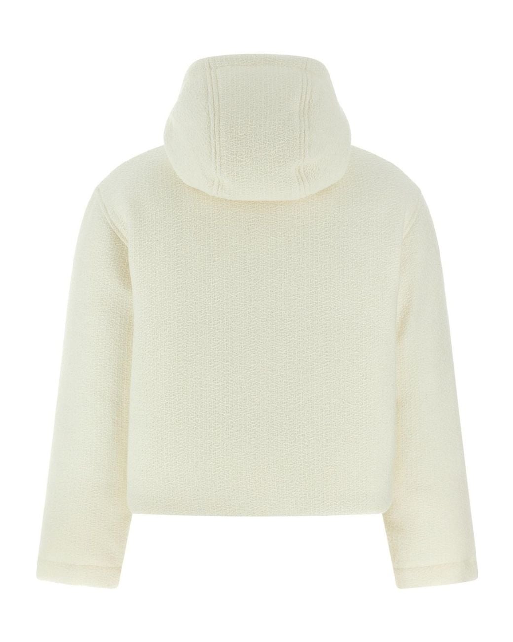 Gucci White Logo Lettering Bouclé Jacket