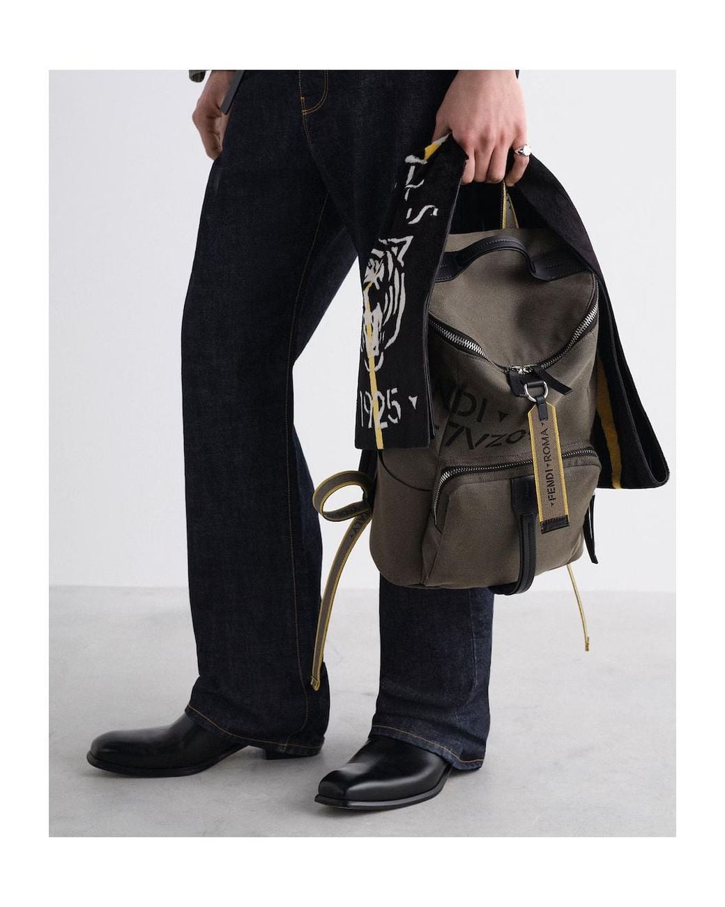 Fendi Green Tourist Backpack for men