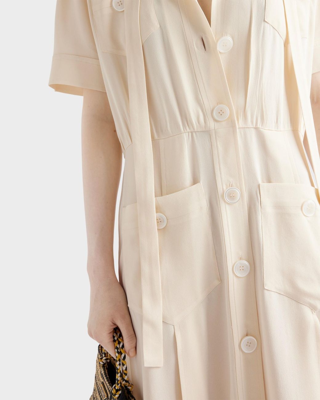 Prada Natural Lace Shirt Dress