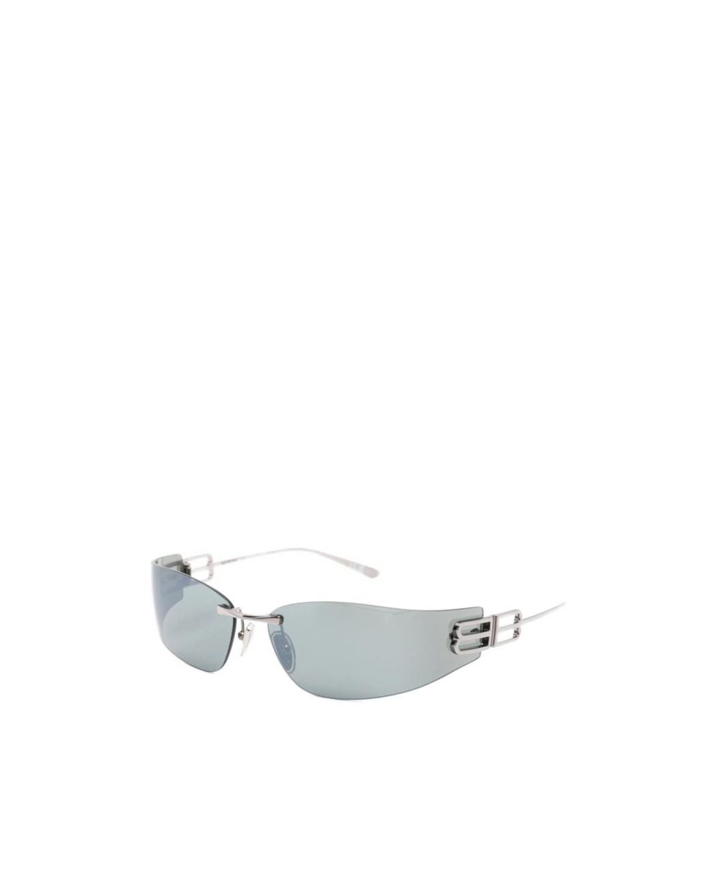Balenciaga White Geometric Sunglasses