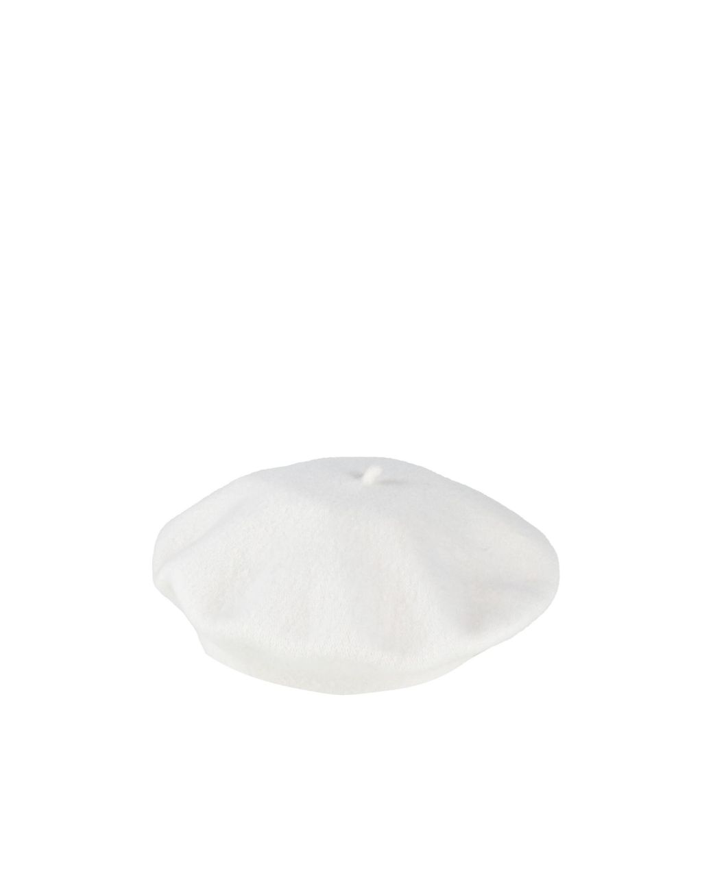 Maison Margiela White Solid Color Wool Beret