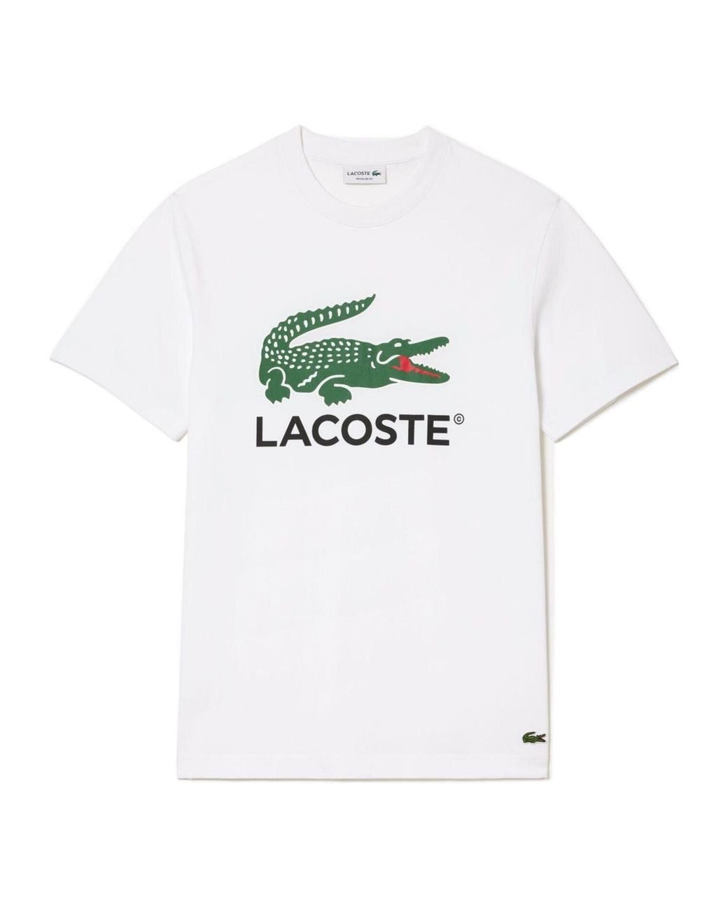 Lacoste White Cotton Shortsleeve Tshirt for men