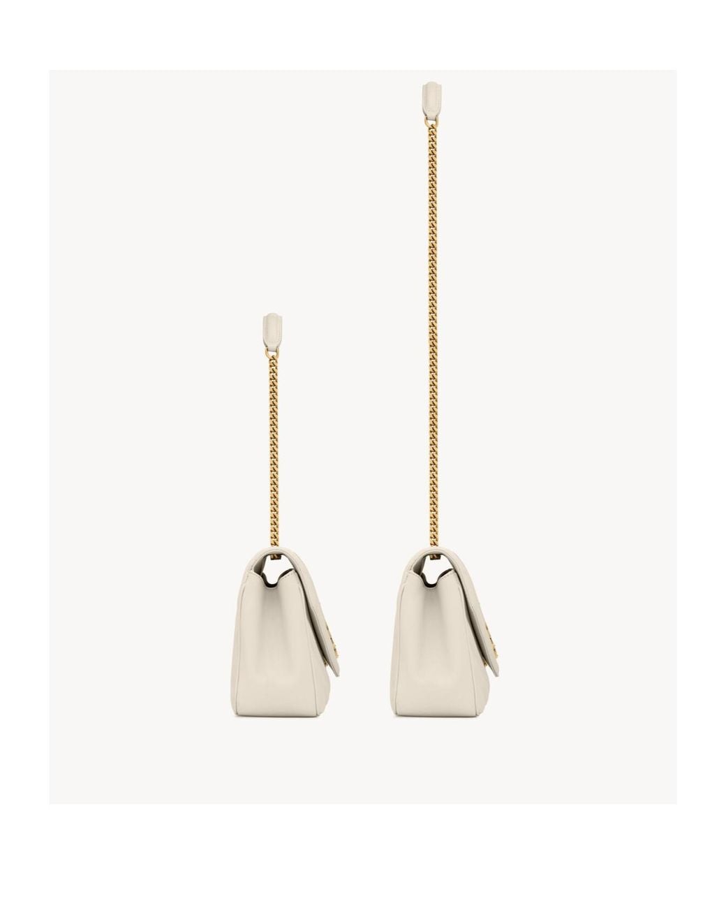 Saint Laurent White Loulou Medium Shoulder Bag