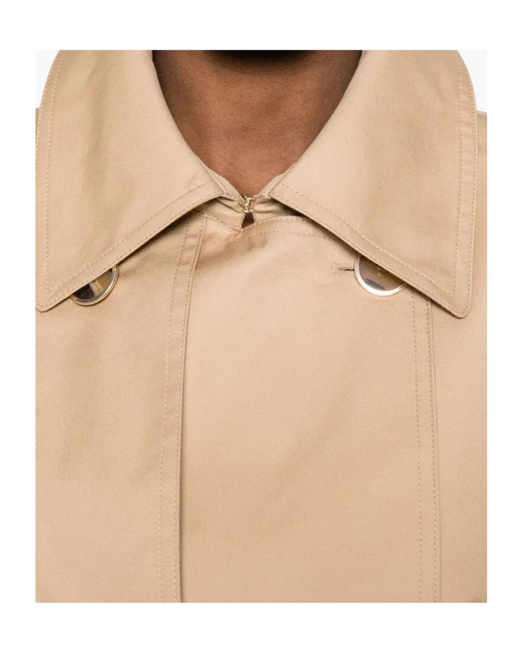 Twinset Natural Double-Breasted Belted Coat