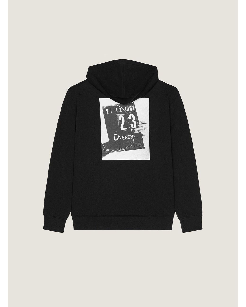 Givenchy Black Couture Seam Regular Fit Drawstring Hoodie for men