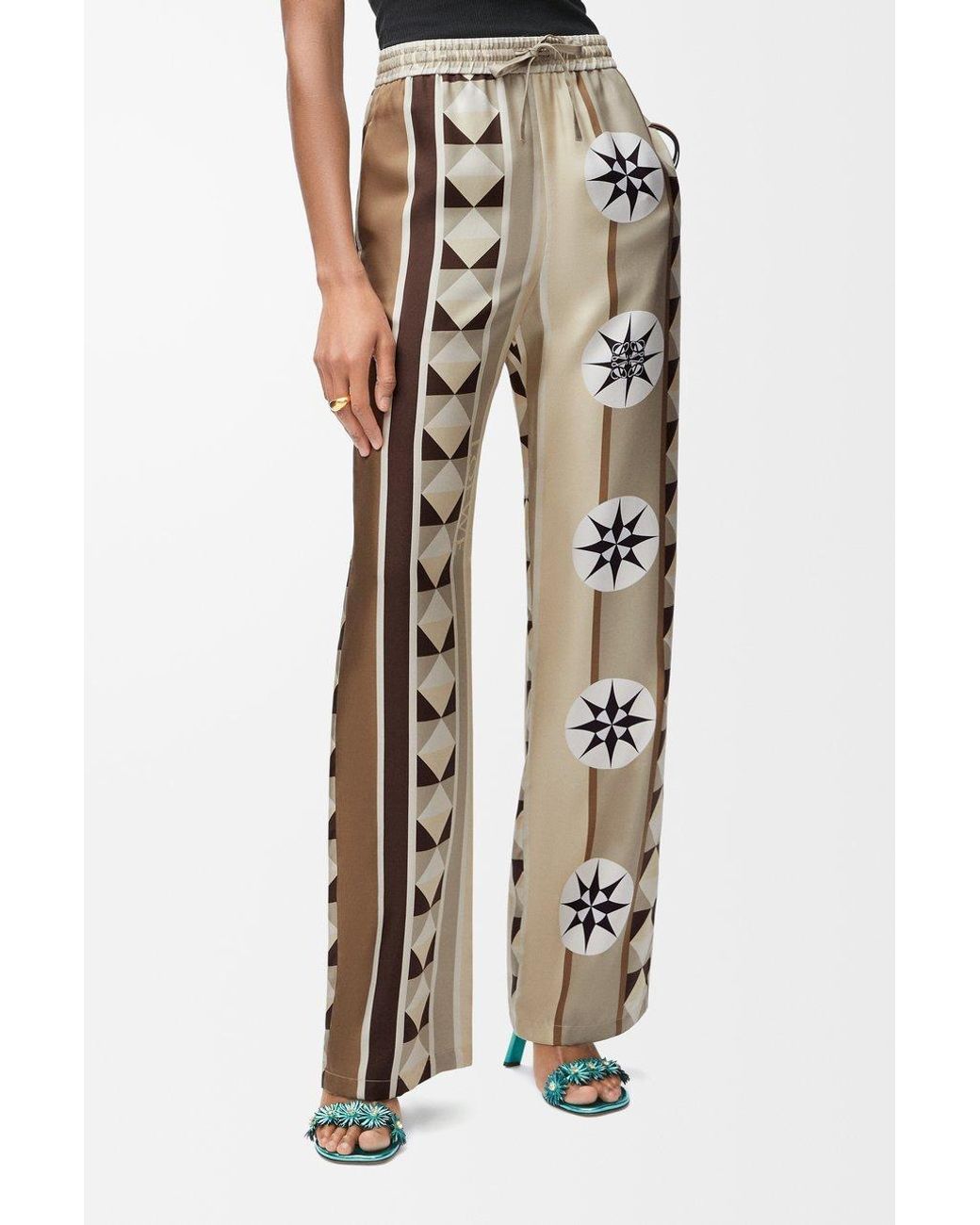 Loewe White Patterned Pyjama Trousers