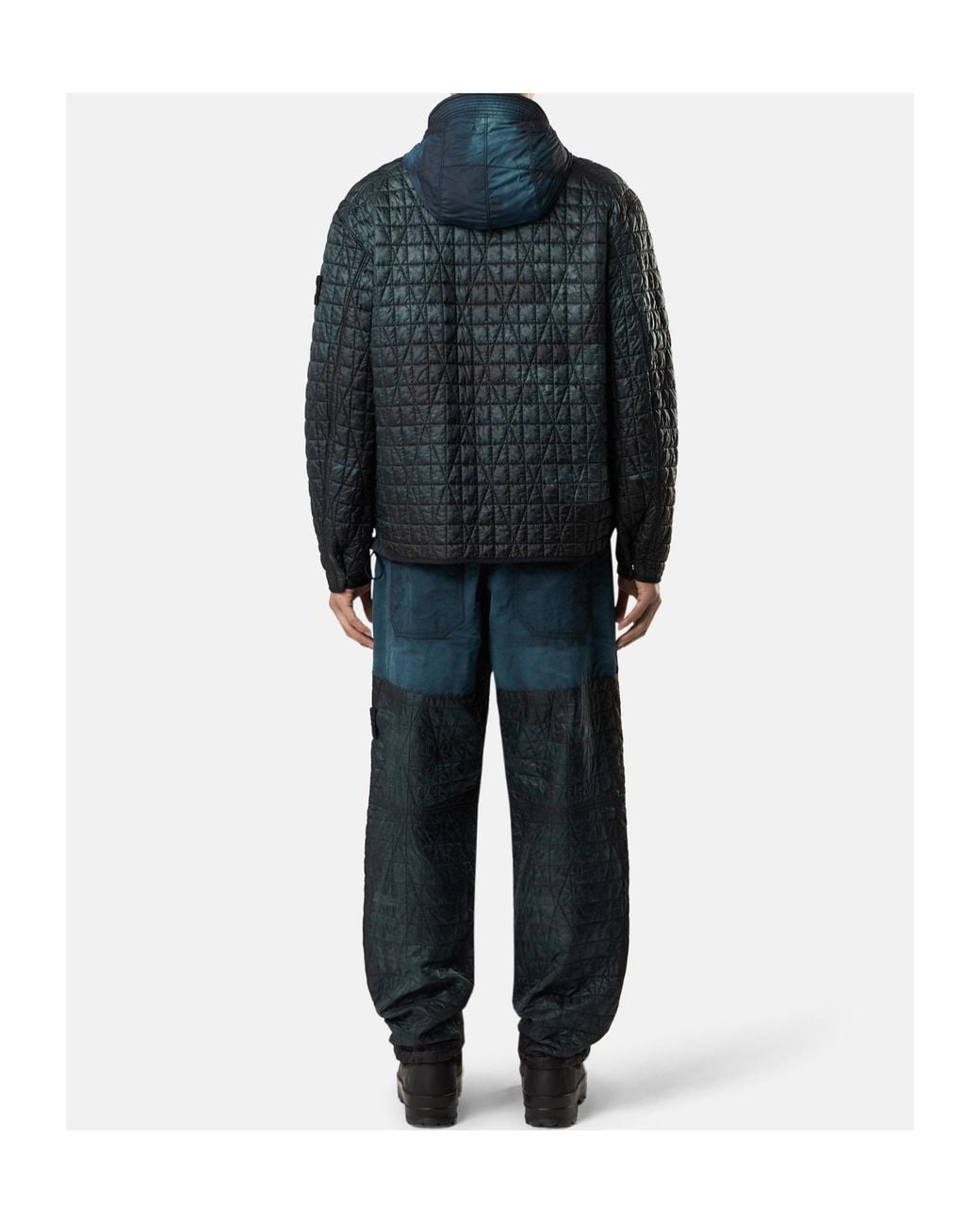 Stone Island Blue Loose-Fit Joggers With Wind-Resistant Inner Coating for men