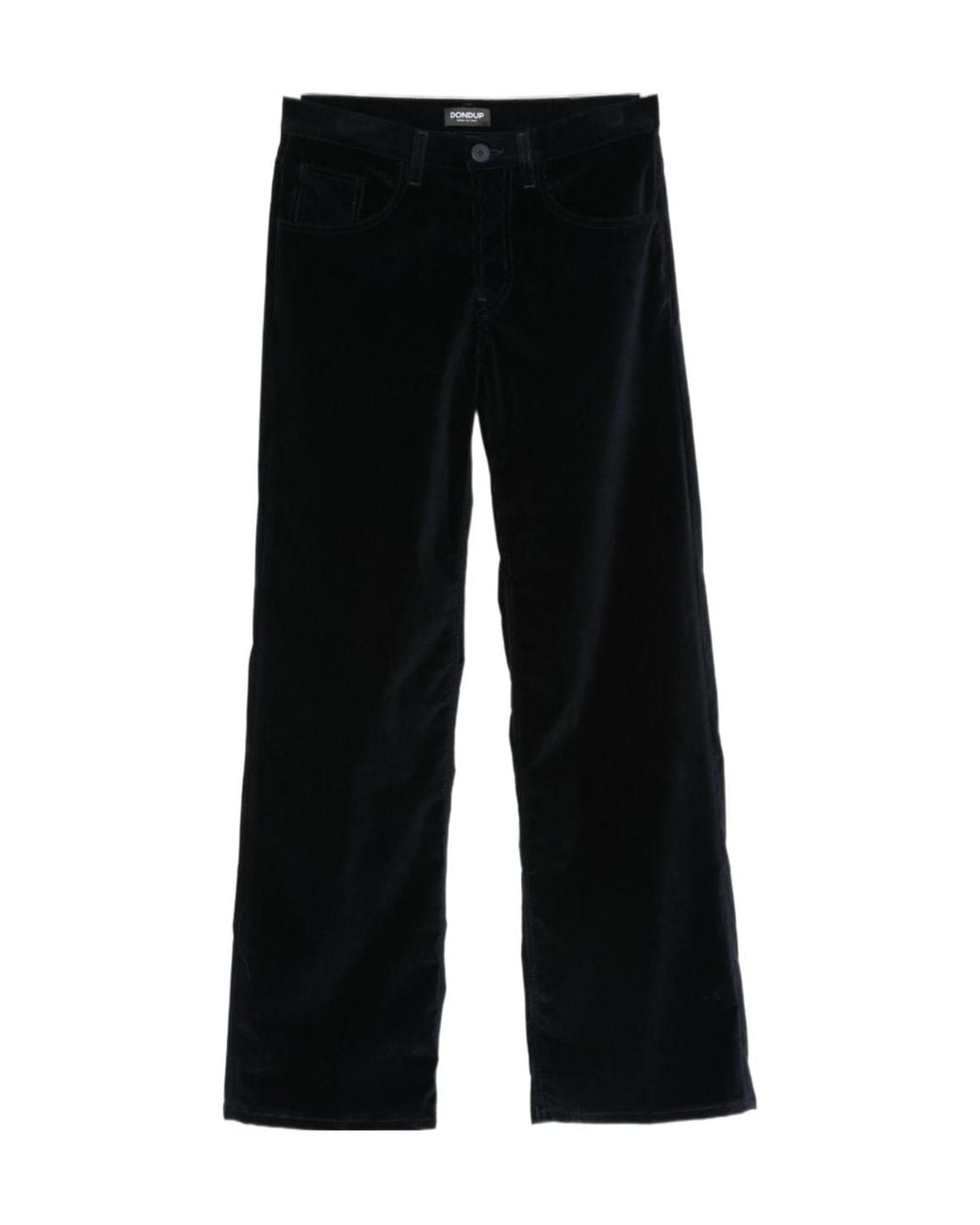 Dondup Black Jacklyn Wide-Leg Corduroy Pants