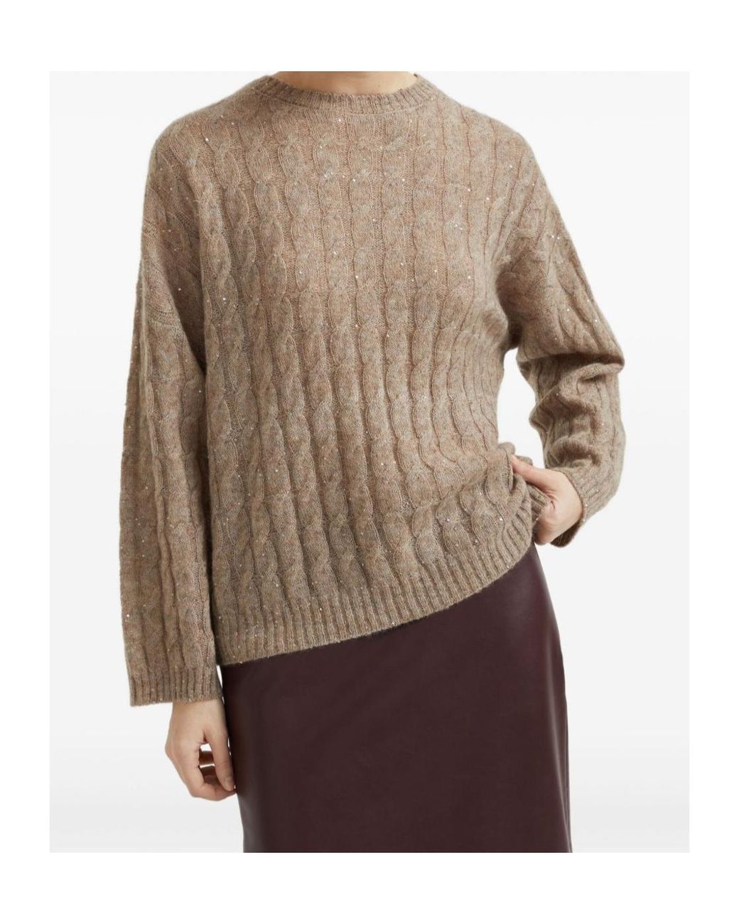 Brunello Cucinelli Brown Long Sleeve Sweater