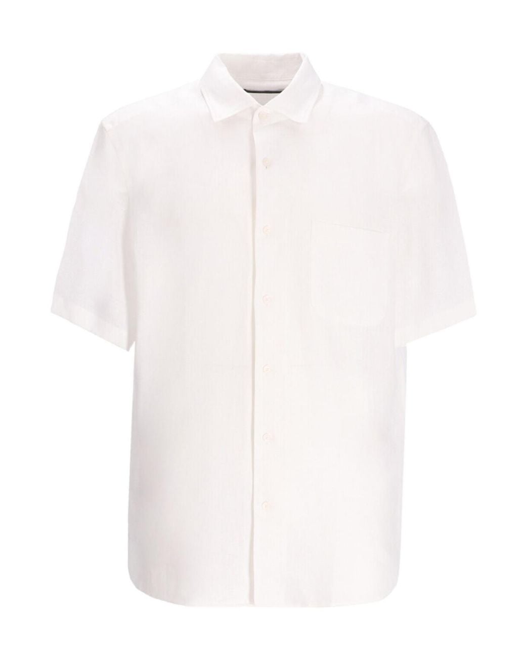 Boss White Short-Sleeve Button-Up Shirt for men