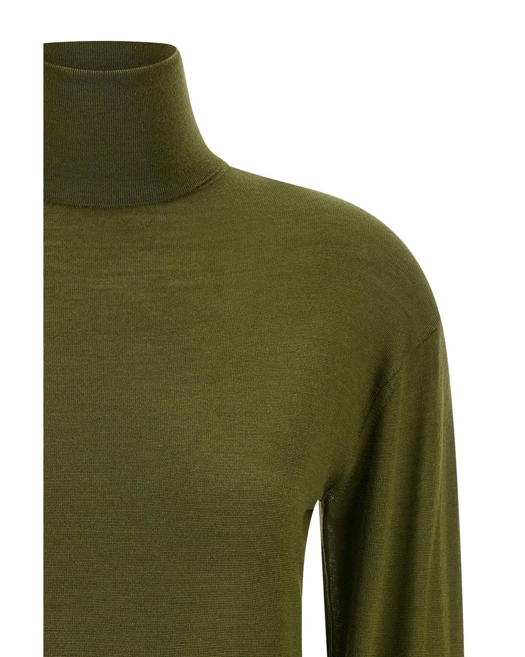 Saint Laurent Green Turtleneck Long-Sleeved Jumper