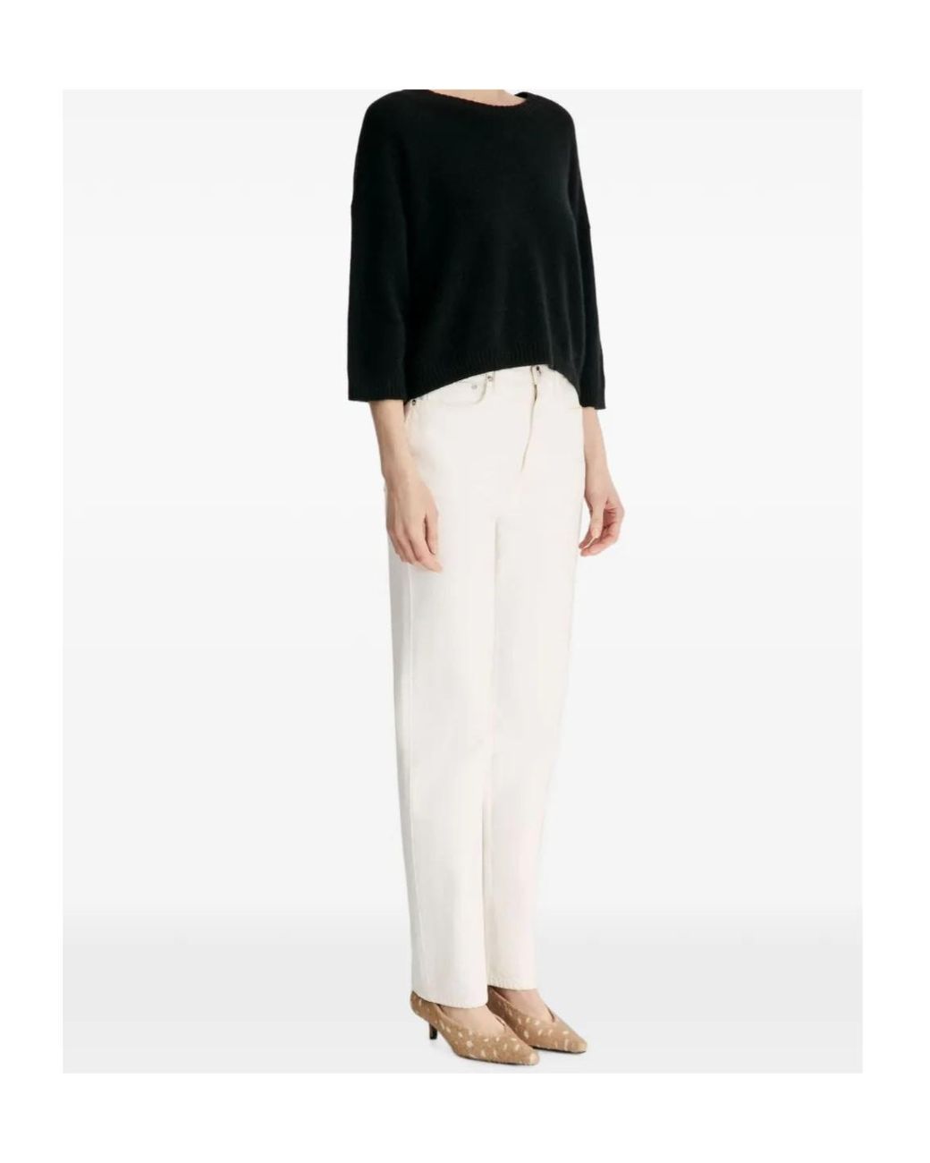 Loulou de Saison Black Azali Short-Sleeve Knitted Top