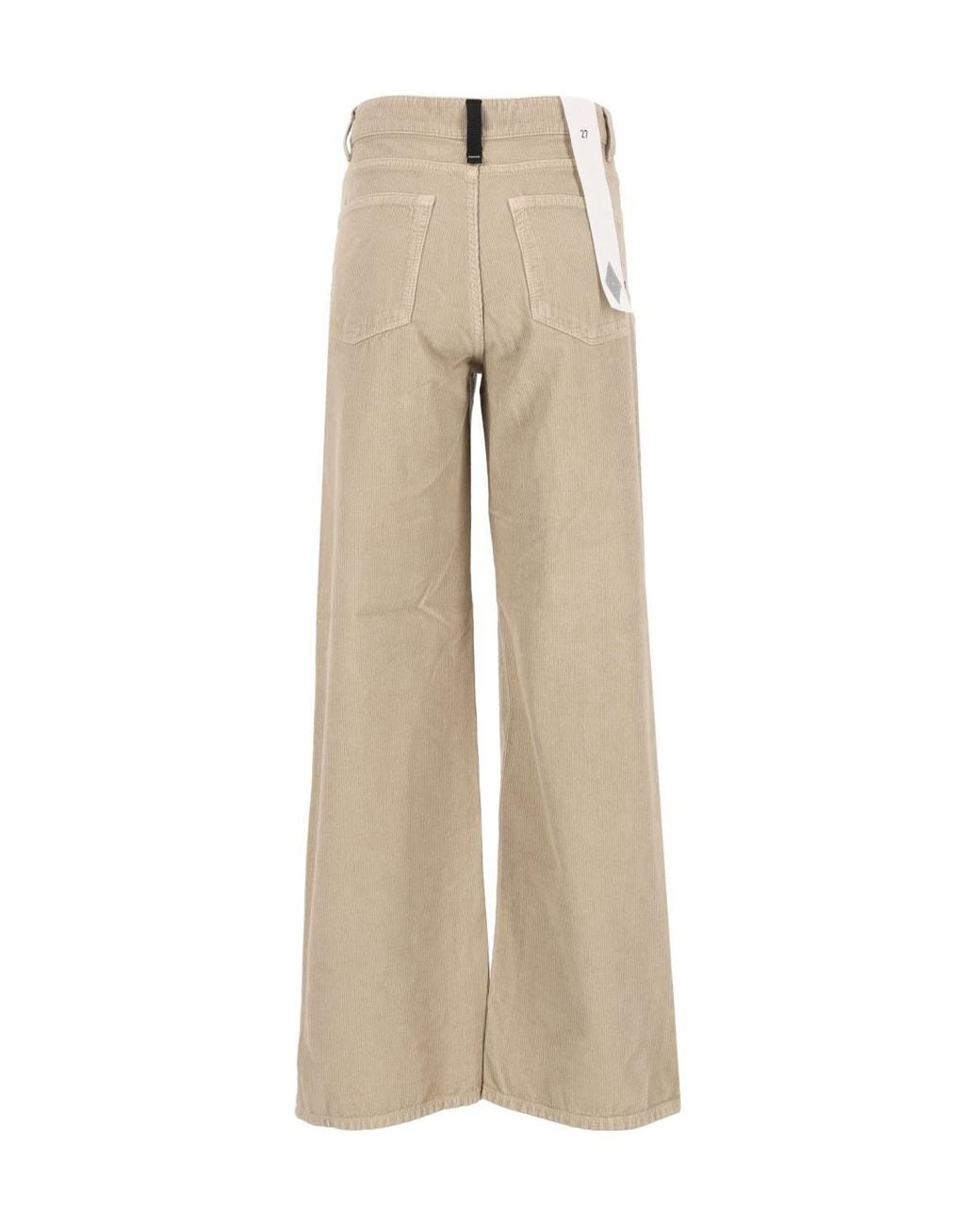AMISH Natural Linda Wide-Leg Pants