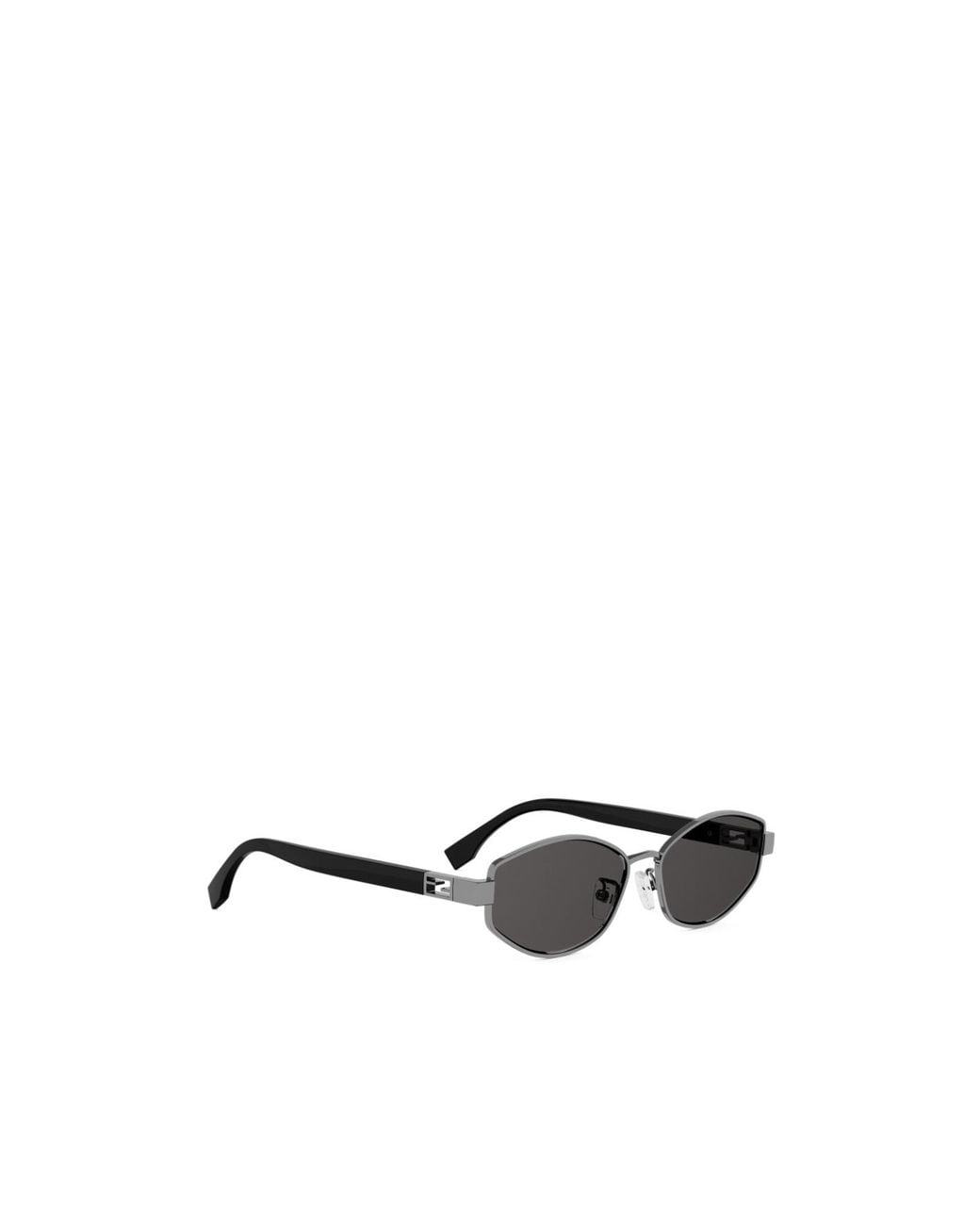 Fendi White Eyewear Geometric Frame Sunglasses for men